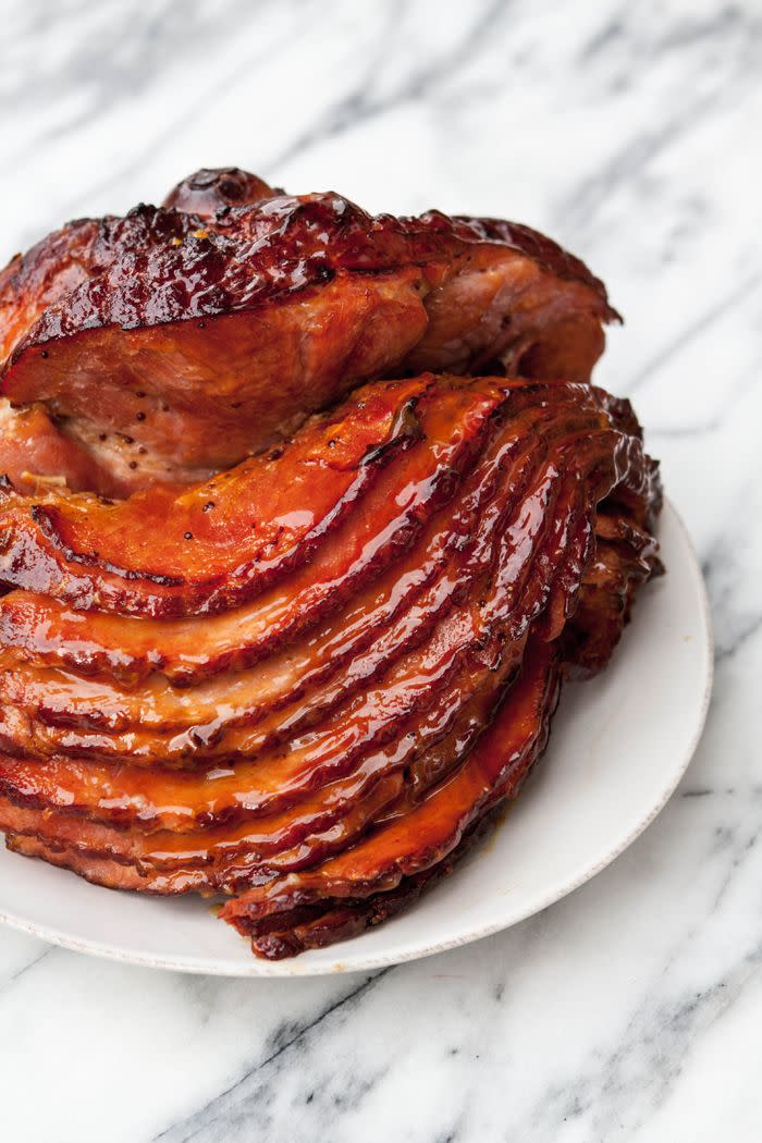 Slow Cooker Ham With Honey Marmalade Mustard Glaze