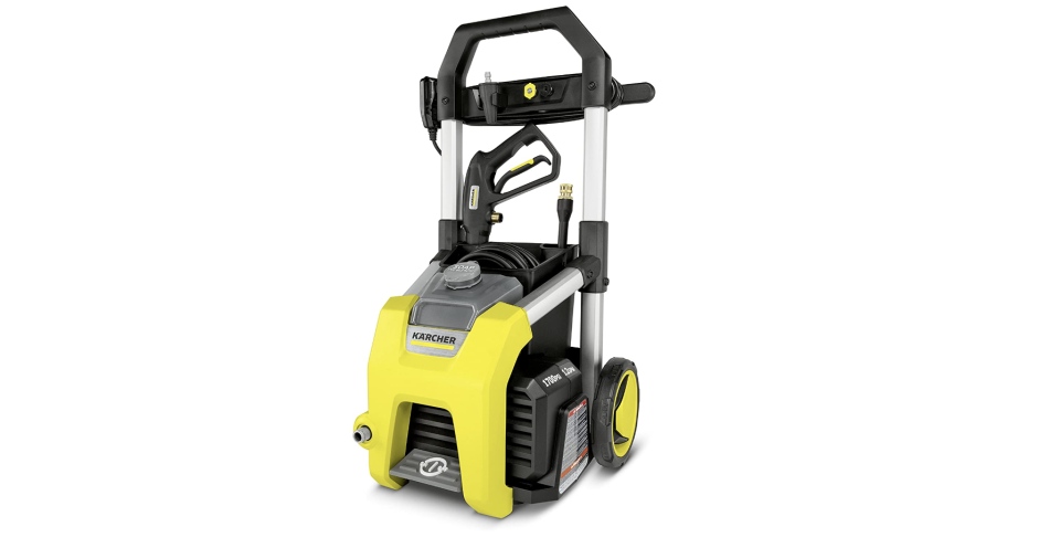 <p><strong>Karcher</strong></p><p>amazon.com</p><p><strong>$180.79</strong></p><p><a href="https://www.amazon.com/dp/B01N20PROC?tag=syn-yahoo-20&ascsubtag=%5Bartid%7C10052.g.43180555%5Bsrc%7Cyahoo-us" rel="nofollow noopener" target="_blank" data-ylk="slk:Shop Now;elm:context_link;itc:0" class="link ">Shop Now</a></p><p>No yard—front or back—is complete without a fresh deck and clean backdrop in place, and this highly-reviewed, best-selling pressure washer will give you exactly that. It has three different nozzles that make customizing your outdoor area's regimine feel easy. </p>