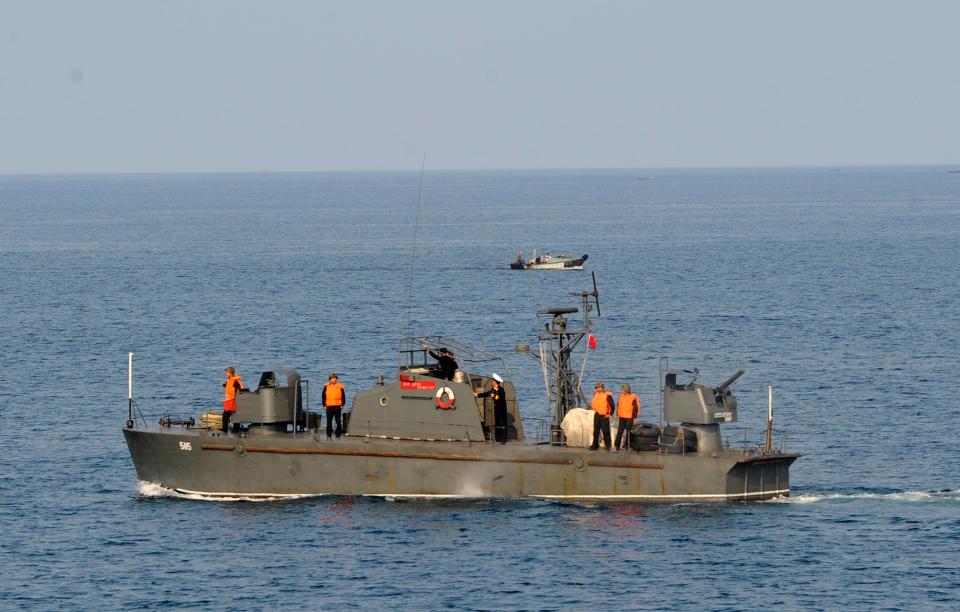 A North Korean navy patrol boat