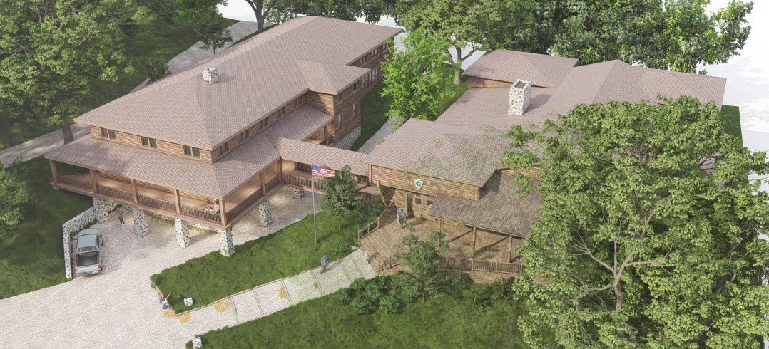 A rendering of Camp Anokijig's Centennial Lodge, its first major facility in more than 80 years.