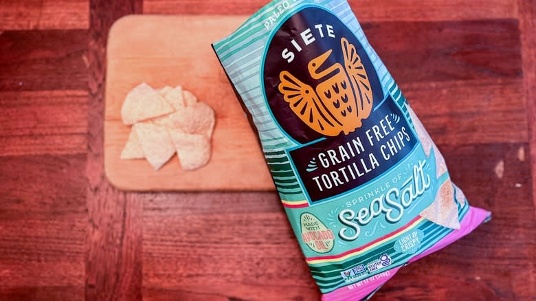 Bag of Siete grain-free tortilla chips 