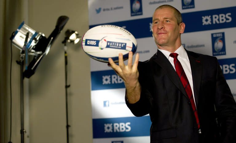 England's coach, Stuart Lancaster, pictured during a television interview at the official launch of the 2013 Six Nations rugby union tournament, at the Hurlingham Club in London, on January 23, 2013. The Lions' boss Warren Gatland has assured Lancaster selection for this year's British and Irish Lions tour of Australia will be based solely on merit