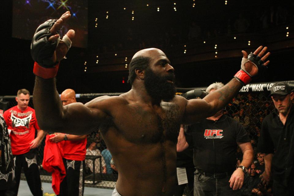 <p>MMA fighter Kevin Ferguson, known as Kimbo Slice, died on June 6, 2016 at 42 from heart failure. Photo from Getty Images </p>
