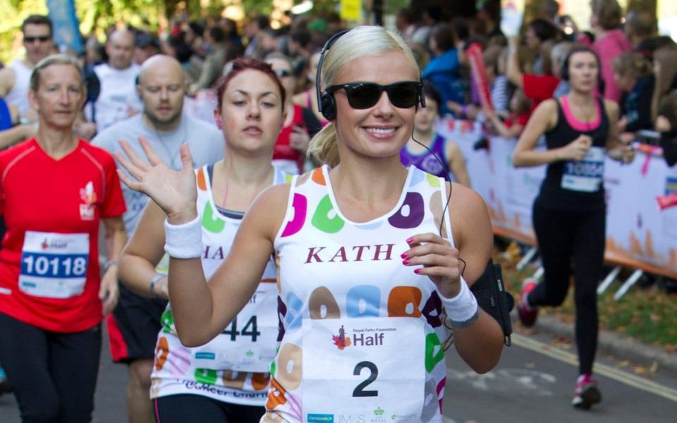 Katherine Jenkins running the Royal Parks Half Marathon in 2013 - Heathcliff O'Malley