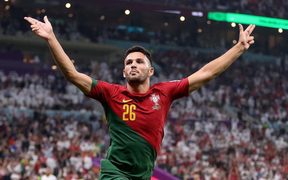 Goncalo Ramos celebrates/Ronaldo replacement Ramos hits hat-trick as rampant Portugal march on – latest reaction - Igor Kralj/Getty Images