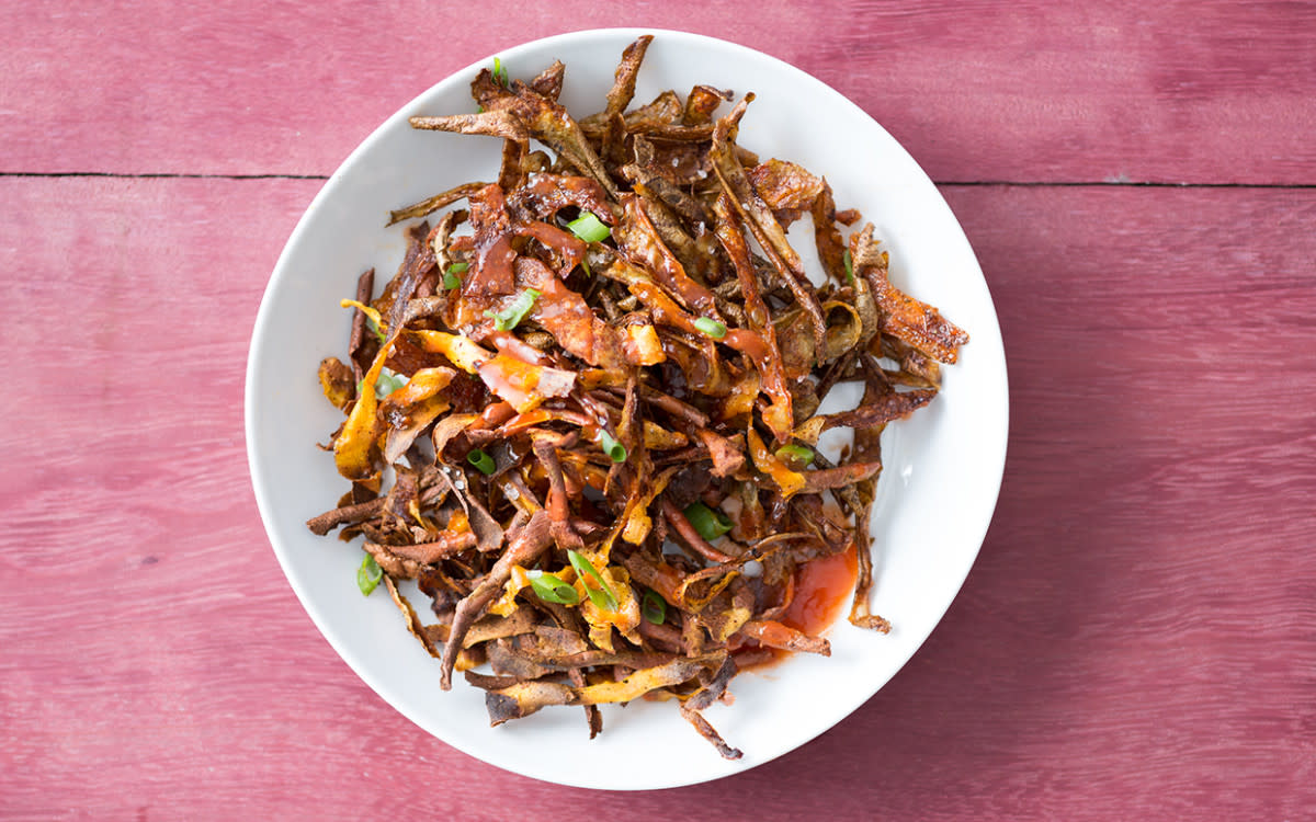 <p>Mark Boughton Photography</p><p>Earth Day is April 22 this year, and an easy way to make a difference is by cutting down on your food waste. Don’t throw out carrot peels, onion tops and celery leaves. Transform your “trash” into this yummy, crispy recipe.</p><p>Directions <a href="/842189/communitytable/crispy-peels/" data-ylk="slk:HERE;elm:context_link;itc:0;sec:content-canvas" class="link rapid-noclick-resp">HERE</a></p><p><strong>Related: <a href="https://parade.com/1022304/kmccleary/earth-day-activities/" rel="nofollow noopener" target="_blank" data-ylk="slk:50 Earth-Saving Projects From Every State;elm:context_link;itc:0;sec:content-canvas" class="link rapid-noclick-resp">50 Earth-Saving Projects From Every State</a></strong></p>