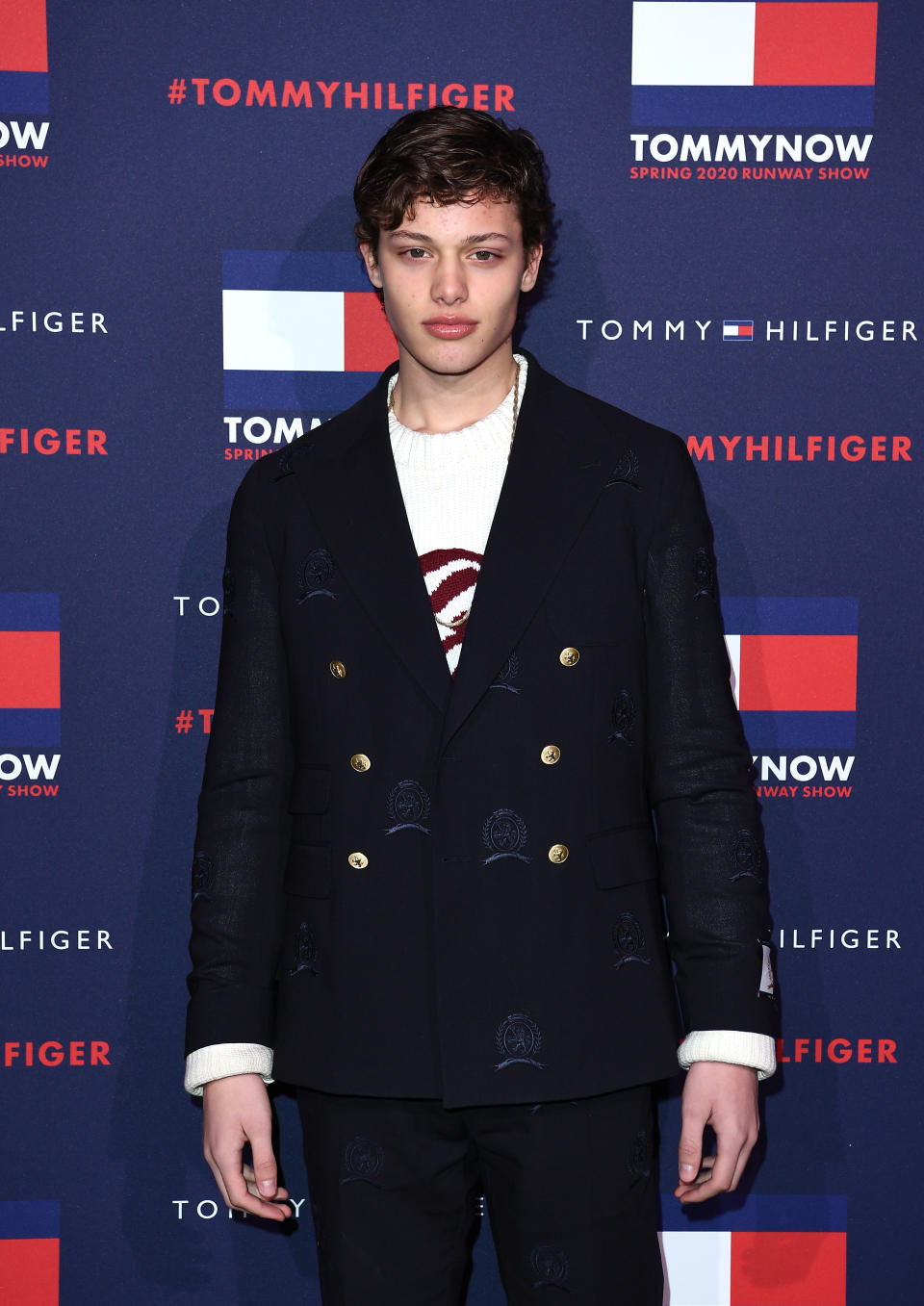 Bobby Brazier attends the TommyNow show during London Fashion Week February 2020 at the Tate Modern on February 16, 2020 in London, England. (Photo by Jeff Spicer/BFC/Getty Images for BFC)