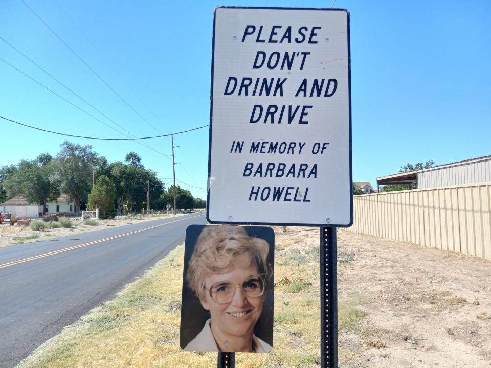 A DWI Memorial sign in Artesia on Aug. 2, 2023. Eddy County DWI Program Director Cindy Sharif announced her retirement on Aug. 1, 2023.