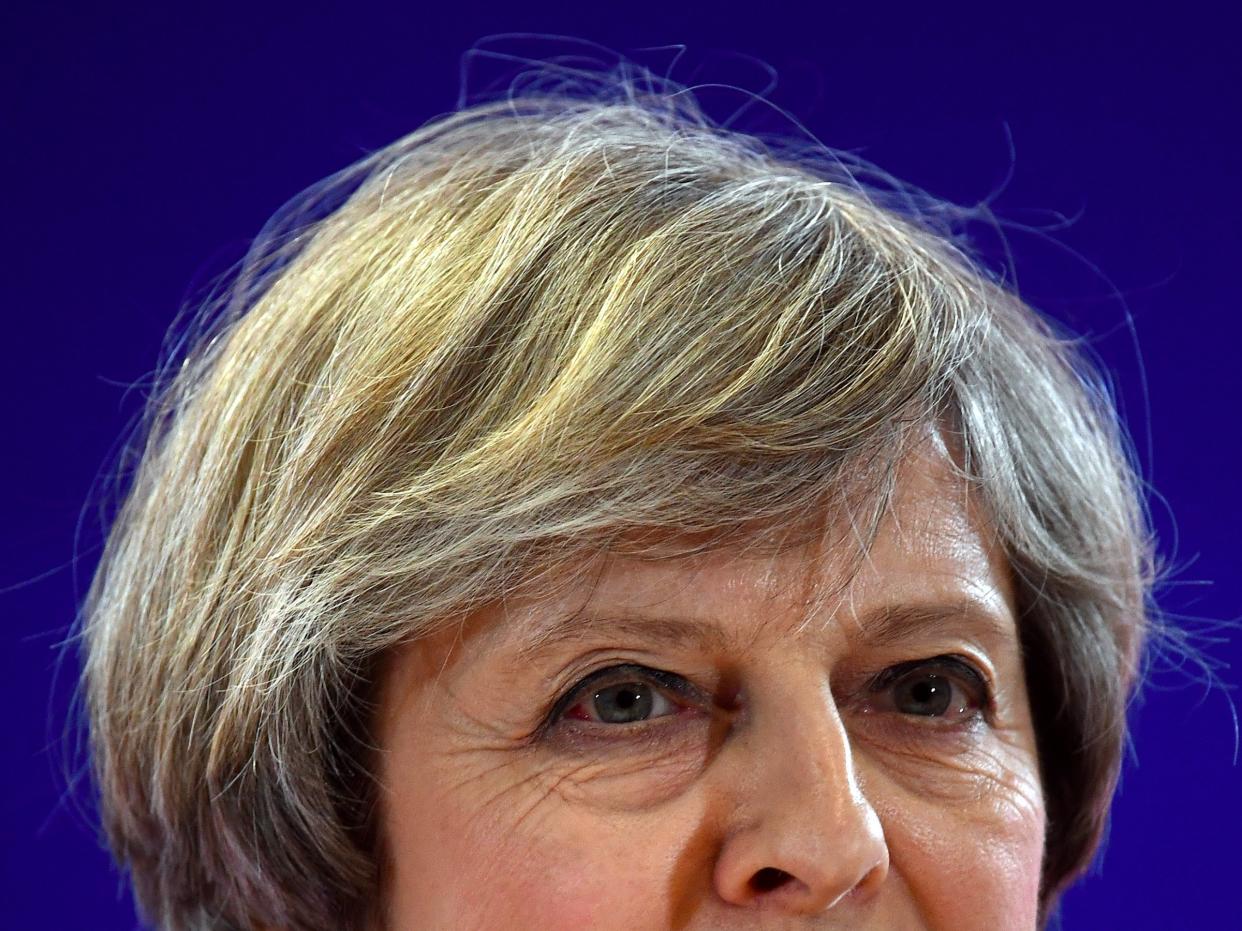 theresa may britain british uk prime minister hair