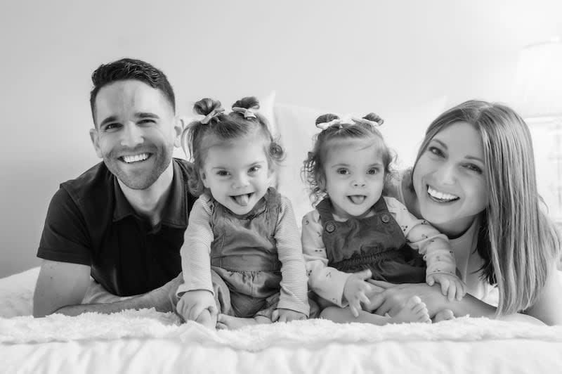 Gordon and Lauren Rose, with their daughters, Emmalyn and Madelyn<em>.</em> | Kelly Sansom, Gallery Photography