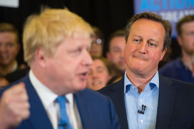 David Cameron with Boris Johnson 