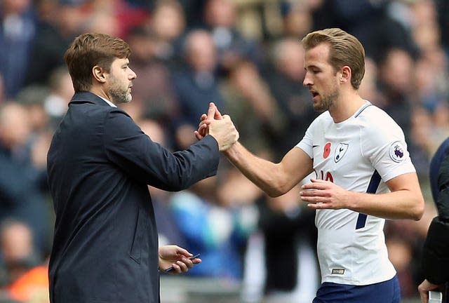 Harry Kane, right, blossomed at Tottenham under Pochettino 