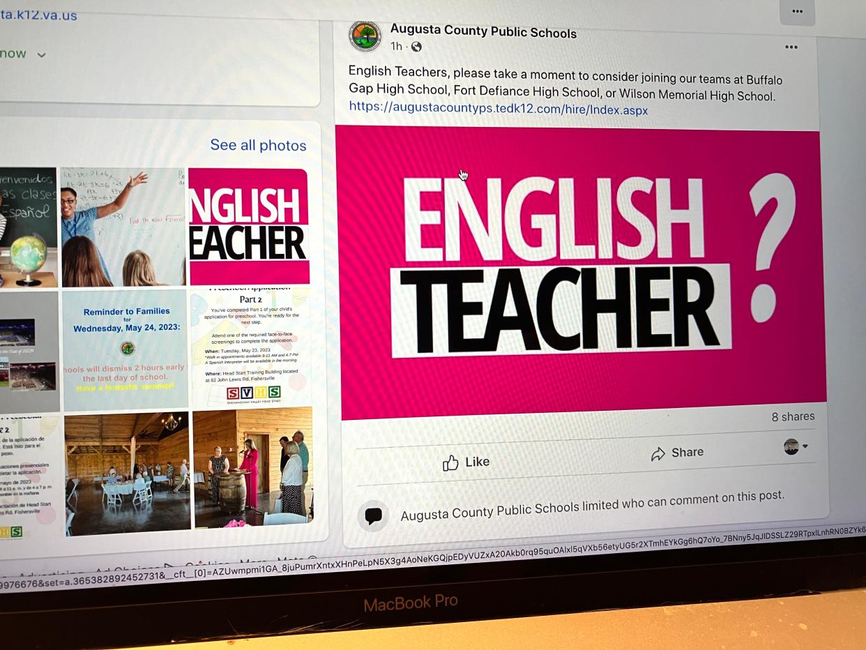 Augusta County Public Schools limits comments on its Facebook posts. A proposal to write that rule into policy was tabled at the monthly meeting Thursday, June 1.
