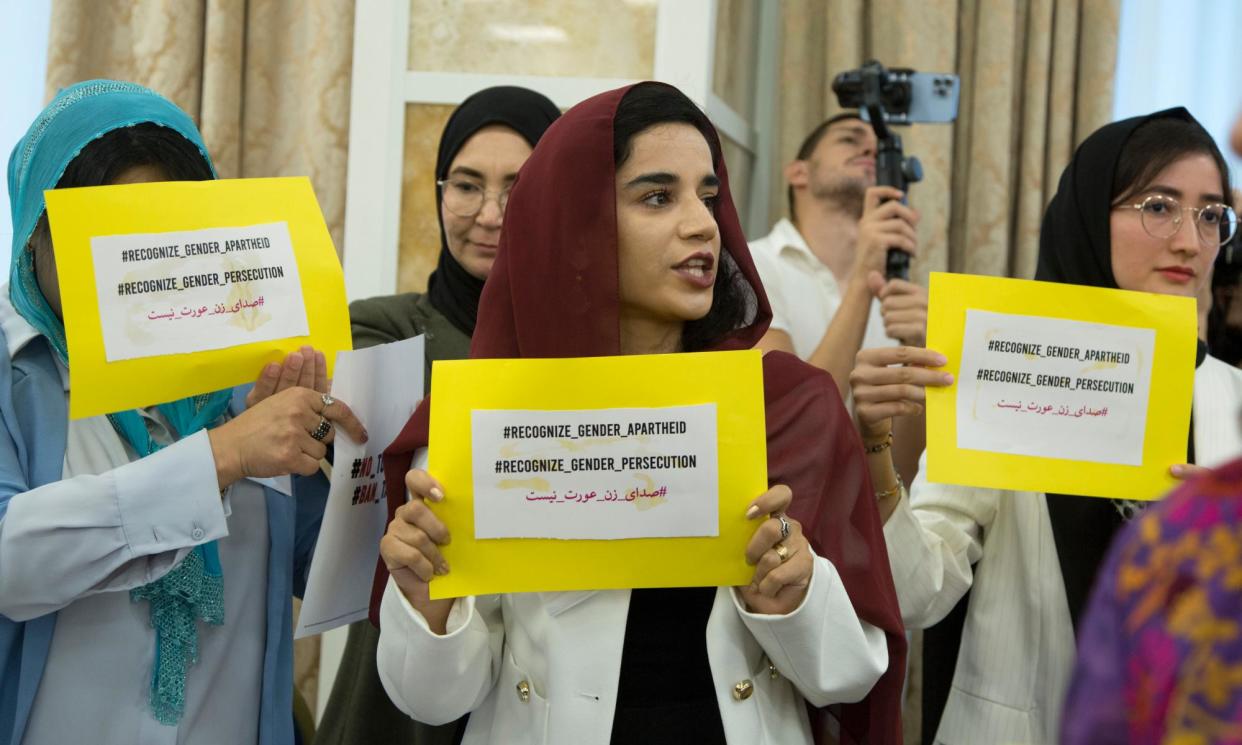 <span>More than 130 women from around the world are attending the three-day summit in Tirana, Albania.</span><span>Photograph: Jutta Benzenberg/The Guardian</span>