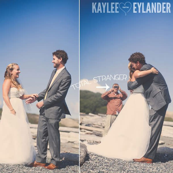 <div class="caption-credit">Photo by: Eyelander Photography</div><div class="caption-title">A Freaky First Look</div><p> We loved this <span>couple's emotional first look</span> - clearly we weren't the only ones! </p> <p> <i>Have a photobomb of your own that you'd like to share? Upload your pic to</i> <i><span>BG's Facebook page</span> or</i><i><span>submit it to us via Instagram</span> (be sure to include the hashtag #bgphotobombs) and we may add it to our list!</i> </p>