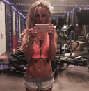 <p>The pop star takes her gym time very seriously, almost as seriously as her gym time selfies.</p>