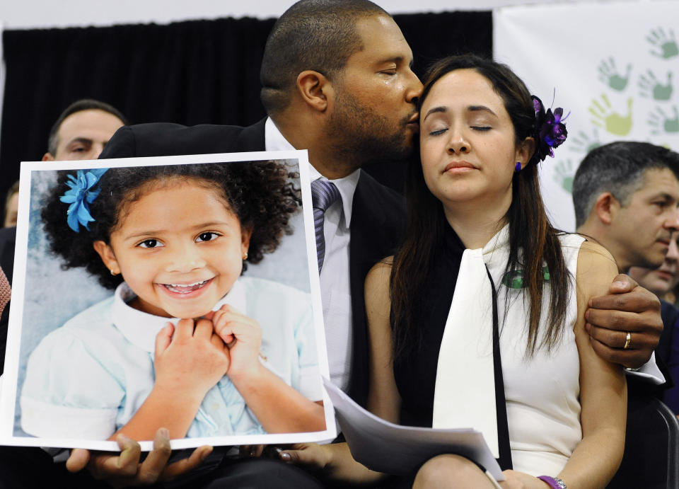 Ana  Marquez-Greene was killed during the mass school shooting at Sandy Hook Elementary School in 2012  / Credit: Jessica Hill / AP