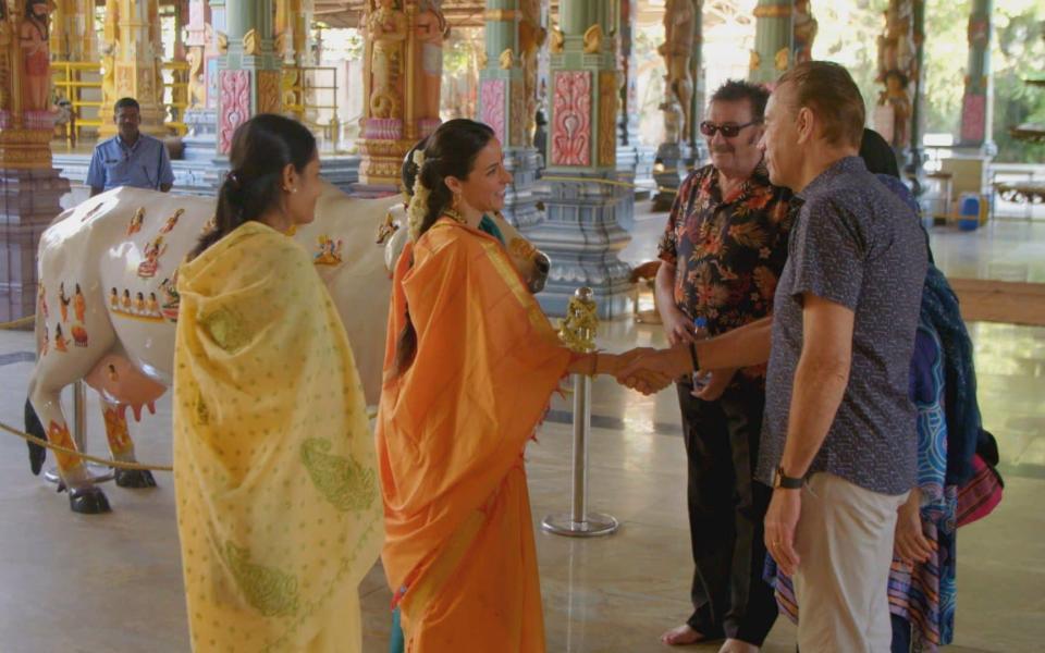 Meeting devotees at the Sripuram Golden Temple with Duncan Bannatyne - BBC