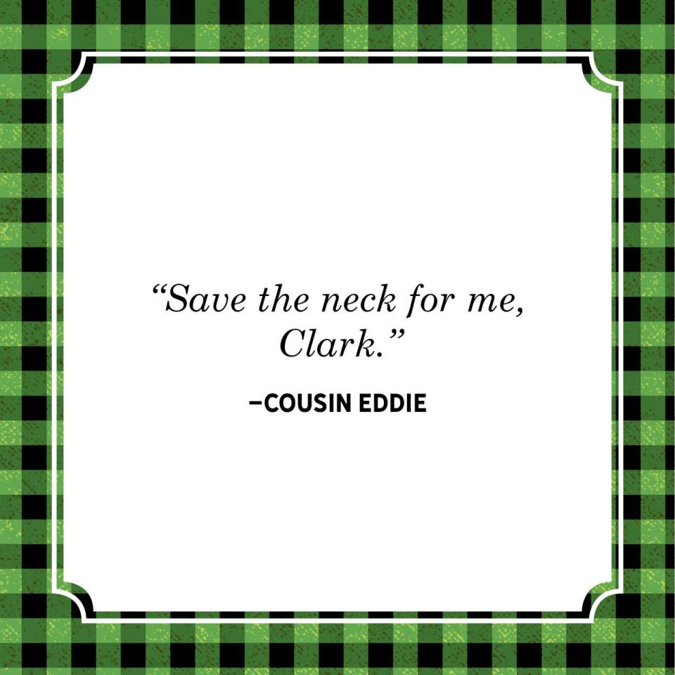 <p>"Save the neck for me, Clark."</p>