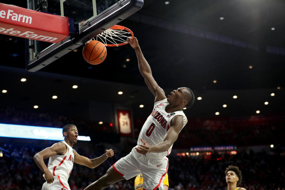 University of Arizona Wildcat guard Bennedict Mathurin is off to a great start this season. (Photo by Christopher Hook/Icon Sportswire via Getty Images)