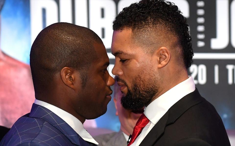 Daniel Dubois (left) and Joe Joyce (right) face off - GETTY IMAGES