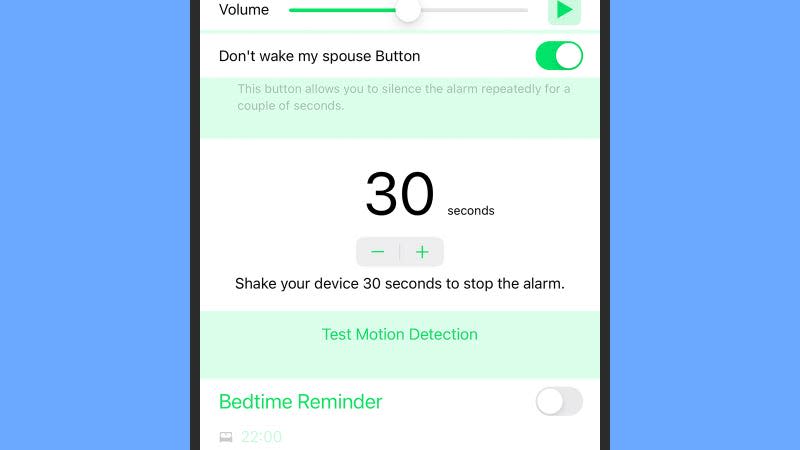 Motion Alarm Clock screenshot