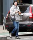 <p>Meadow Walker grabs an iced coffee while running errands in N.Y.C. on Dec. 28. </p>