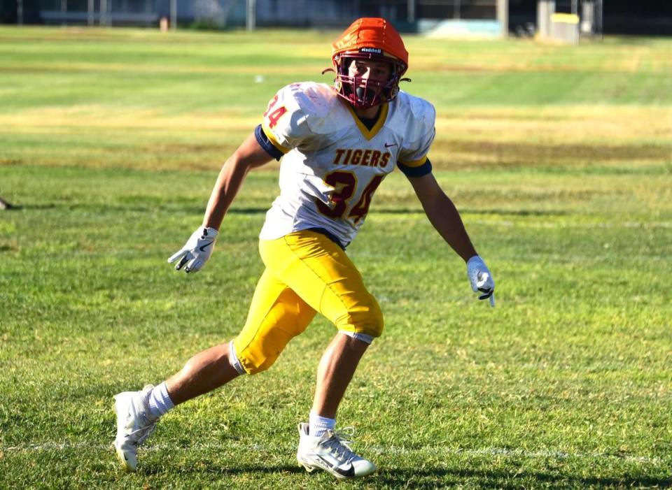 Los Banos High senior linebacker Kolton Kanemoto will be counted on as a leader this season for the football team.