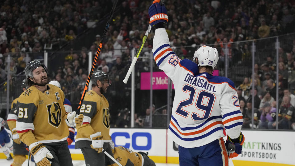 The Oilers exploded offensively to even their second-round series on Saturday. (AP Photos)