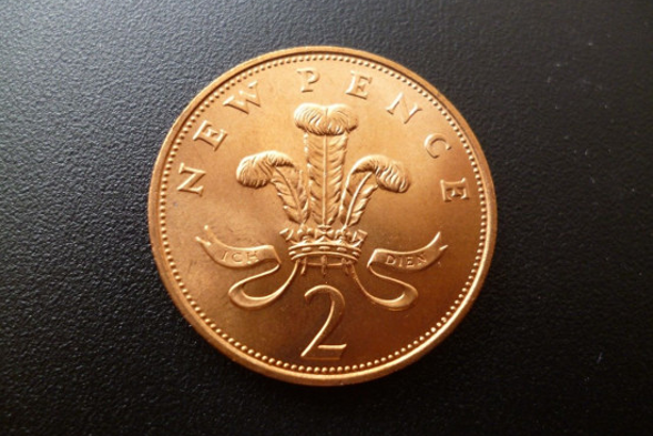 The New Pence 2p coin