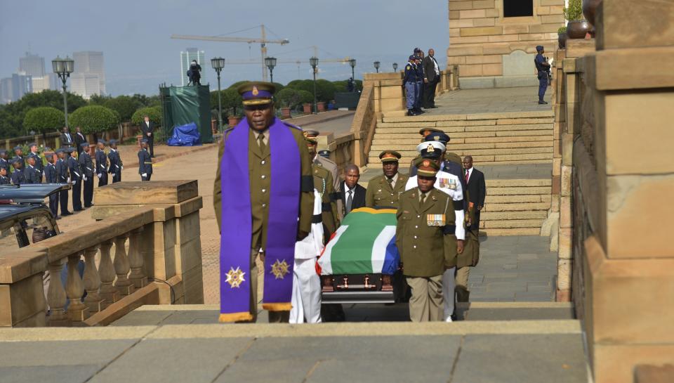 Mandela's body lying in state