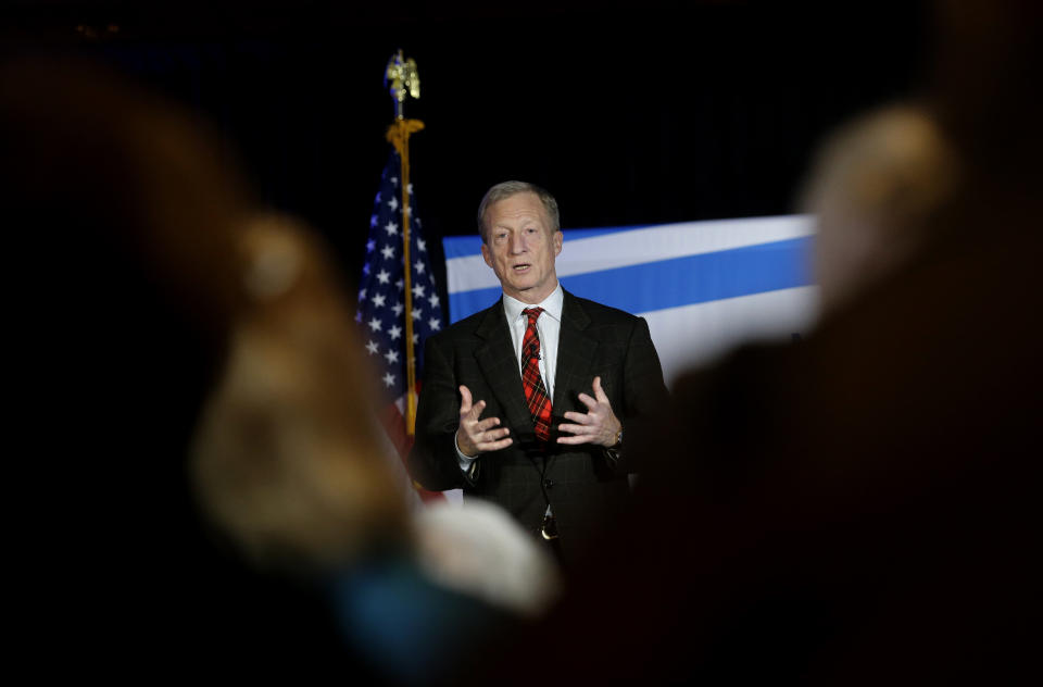 Tom Steyer's decision to enter the race for the 2020 Democratic presidential nomination has garnered more skepticism than excitement. (Photo: ASSOCIATED PRESS)