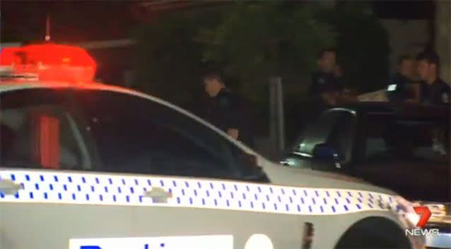 Police surround the property at Seaton. Photo: 7 News