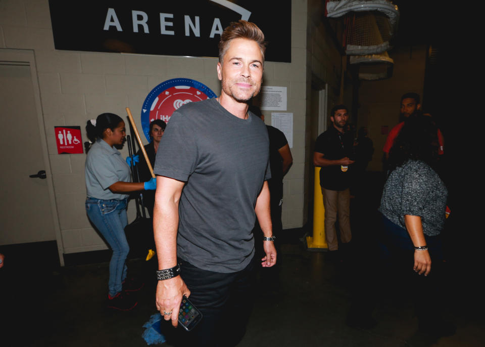 <p>LAS VEGAS, NV – SEPTEMBER 22: Rob Lowe attends the 2017 iHeartRadio Music Festival at T-Mobile Arena on September 22, 2017 in Las Vegas, Nevada. (Photo: Getty Images for iHeartRadio) </p>