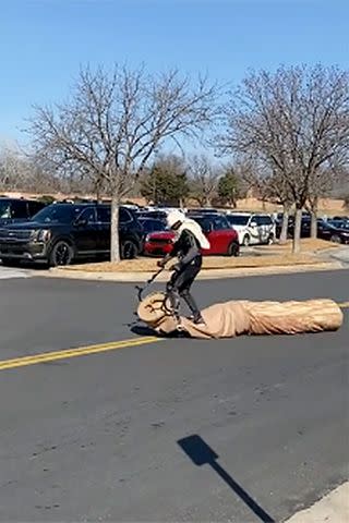 <p>tiktok</p> Jesse Myer rides his homemade 'Dune' sandworm