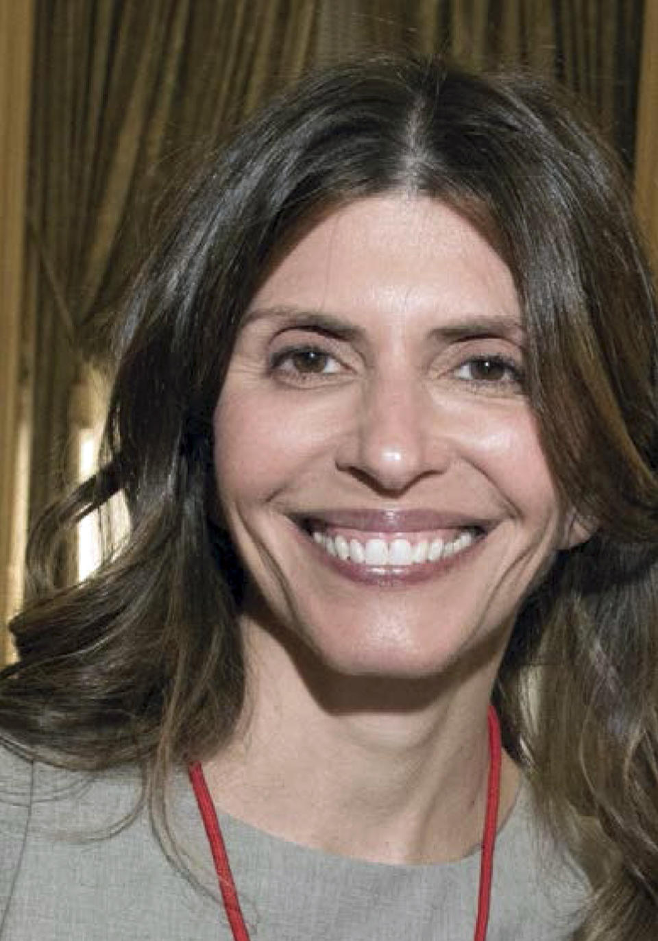 This undated photo released May 31, 2019, by the New Canaan Police Department shows Jennifer Dulos, missing since May 24 when she was last seen dropping off her children at school in New Canaan, Conn. Her estranged husband, Fotis Dulos, said Wednesday, June 26, 2019, following a hearing in Stamford that he loves and misses his children, who remain in his mother-in-law's custody while he faces criminal charges. His lawyer repeated a suggestion that Jennifer Dulos may not have been a victim of foul play. Fotis Dulos and his girlfriend have pleaded not guilty to evidence tampering and hindering prosecution. (New Canaan Police Department via AP)