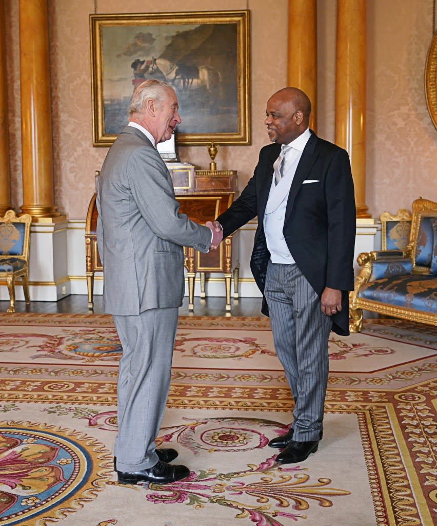 King Charles Meets High Commissioner of Jamaica Alexander Williams