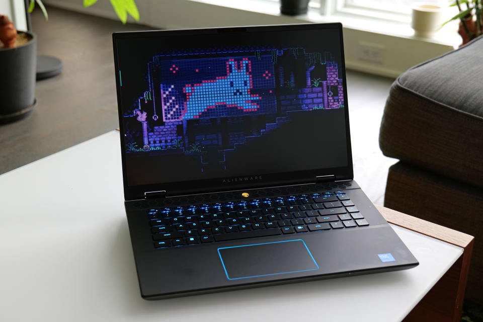 Although it lacks HDR support, the 16-inch display on the Alienware m16 R2 has a fast 240Hz refresh rate. 