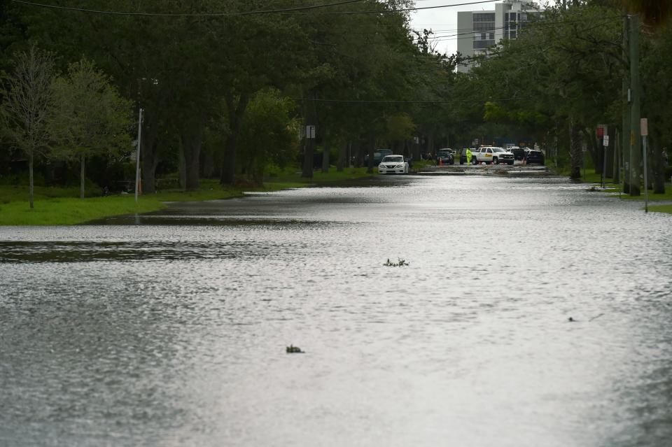 Several blocks of Riverside Avenue and connecting side streets were closed because of localized flooding on Aug. 30 as residents of Northeast Florida felt the effects of Hurricane Idalia as it made its way into Georgia.