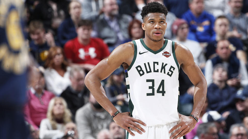 Giannis Antetokounmpo of the Milwaukee Bucks. (Photo by Joe Robbins/Getty Images)