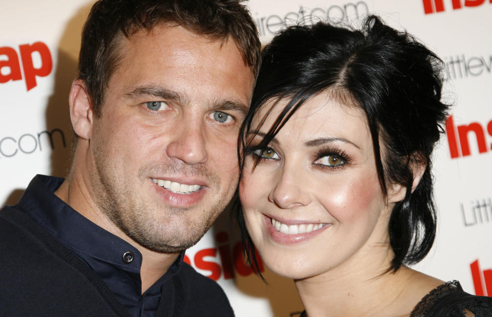 MANCHESTER, ENGLAND - JULY 14:  Jamie Lomas and Kym Marsh attend the launch party of The 2008 Inside Soap Awards at Great John Street Hotel on July 14, 2008 in Manchester, England.  (Photo by Eamonn McCormack/WireImage)