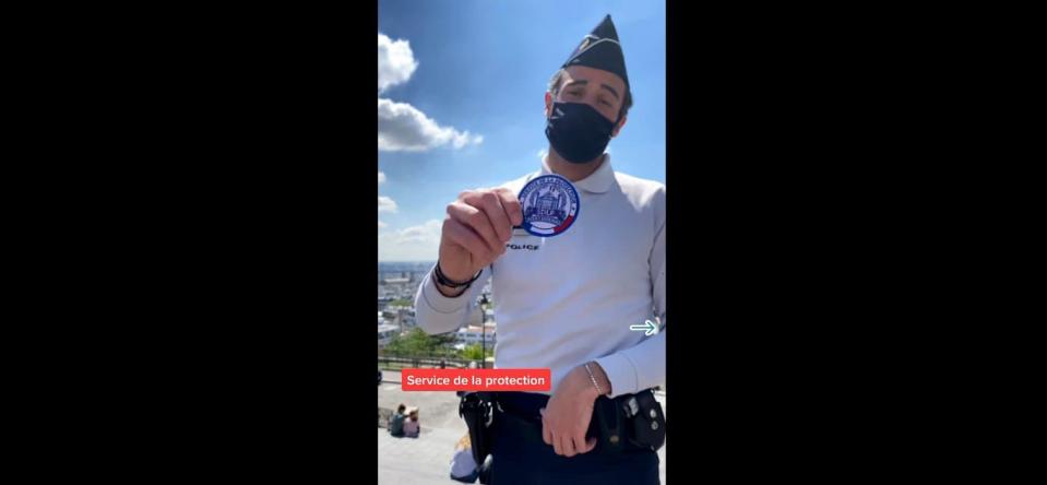 Capture d'écran du compte TikTok de la police nationale, lancé jeudi 17 juin 2021. - Compte TikTok de la police nationale