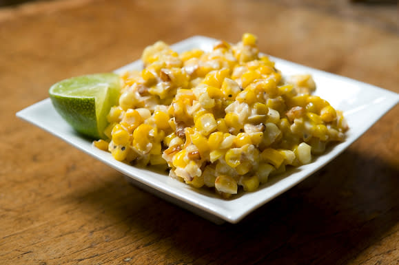 Roasted Corn with Lime, Parmesan, and Chili