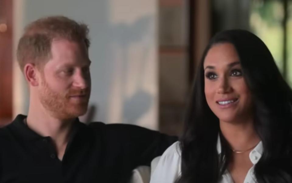 Meghan and Harry discuss the events around the breakdown of her relationship with her father (Netflix)