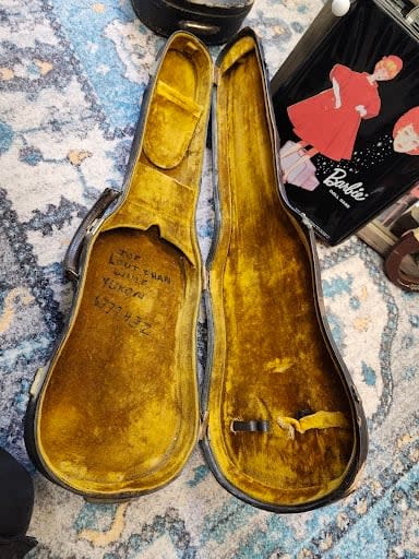 An old violin case that once belonged to the legendary, late Yukon fiddler Joe Loutchan.