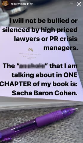 <p>Rebel Wilson/Instagram</p> Rebel Wilson's Instagram Story