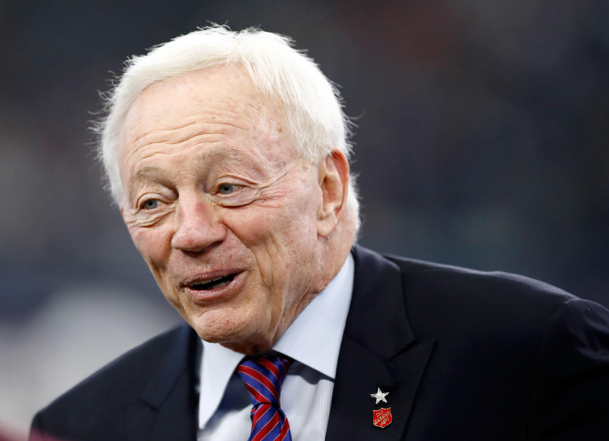 It’s been a fun few weeks for Jerry Jones. (Getty)