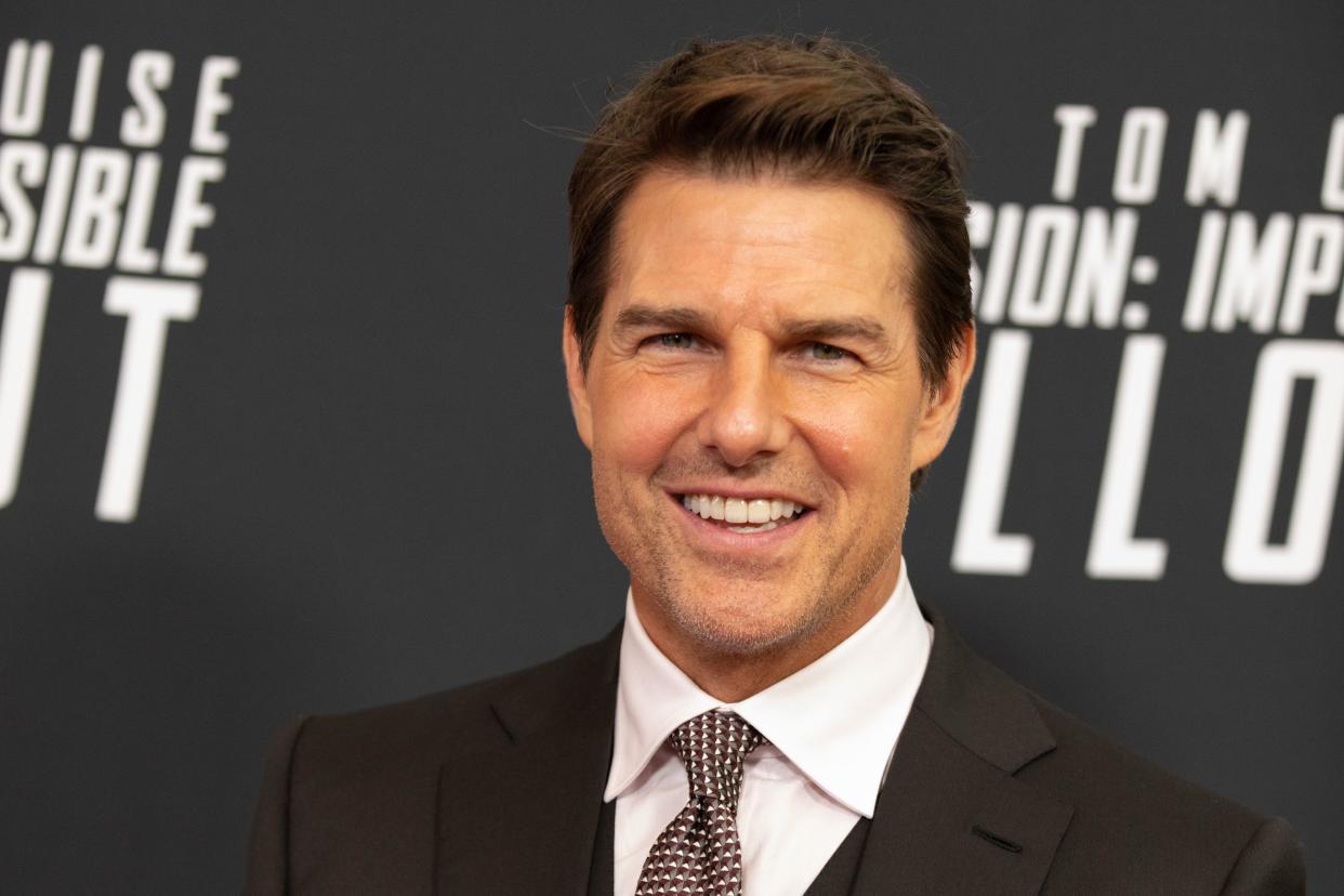 Actor and Producer Tom Cruise arrives for a screening of "Mission Impossible - Fallout" at the Smithsonian National Air and Space Museum on July 22, in Washington, DC. (Photo by Alex Edelman / AFP)        (Photo credit should read ALEX EDELMAN/AFP via Getty Images)