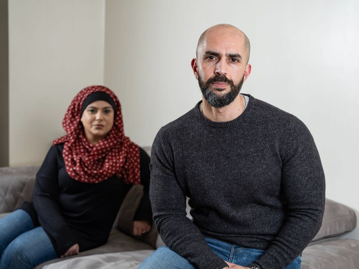 Husband and wife Kamran Ashraf and Siema Kamran pictured at their north London home (Daniel Hambury/Stella Pictures Ltd)