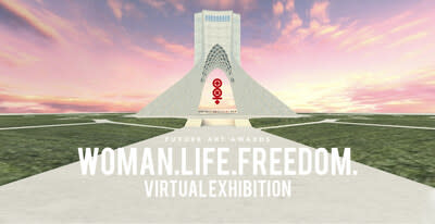 Now on view, the WOMAN.  LIFE.  FREEDOM.  virtual exhibition features contemporary artworks from artists inside Iran, and beyond its borders.  It serves as a dedication to the bravery of the Iranian people, especially Iranian women and girls.  All the artwork is shown anonymously out of sensitivity for the severe security concerns for the artists inside Iran and in solidarity with all those who have and continue to risk their lives for freedom.